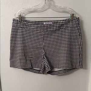 Margaret M High Waist Black and White Gingham Shorts